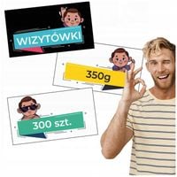 Wizytówki 300 sztuk DWUSTRONNE GRUBE 350g CANVA + GRATIS