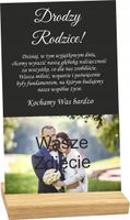 STATUETKA RAMKA podziękowanie dla rodziców na ślub wesele z waszym zdjęciem