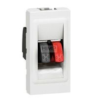 MOSAIC - Gniazdo głośnikowe podwójne - Biały - 1 moduł Legrand 078750