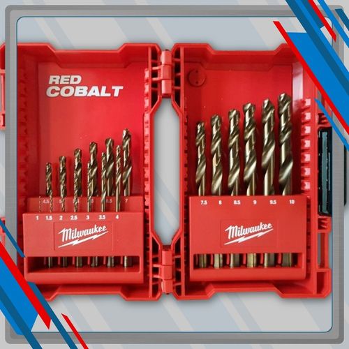 WIERTŁA KOBALTOWE DO METALU 1-10 MM HSS-G RED COBALT (19 SZT) na Arena.pl