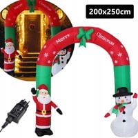POMPOWANY ŁUK ŚWIĄTECZNY BRAMA MIKOŁAJ BAŁWAN LED 250x200cm ILUMINACJA