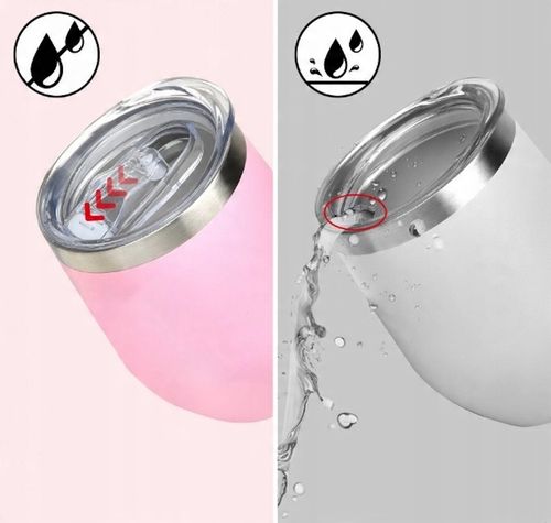 KUBEK TERMICZNY ZE SŁOMKĄ i POKRYWKĄ NA KOKTAJL WINO KAWĘ YERBA MATE 360ml na Arena.pl