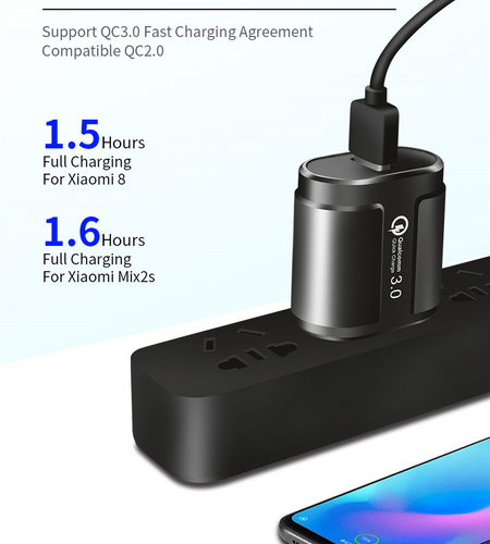 SZYBKA ŁADOWARKA BIAŁA QC 3.0A 1xUSB PC22 na Arena.pl