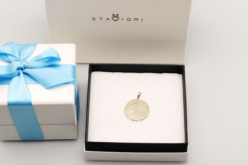 złoty wisiorek okrągły ażurowy 585 na Arena.pl