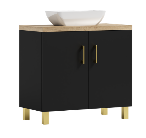 ZESTAW MEBLI ŁAZIENKOWYCH 80 szafka umywalka słupek w. (W7) + LARA na Arena.pl