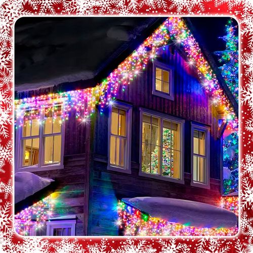 SOPLE 500 LED LAMPKI MULTIKOLOR + FLASH 23m GIRLANDA Świąteczna Kurtyna na Arena.pl