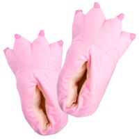 BUTY DAMSKIE KAPCIE PANTOFLE PLUSZOWE ŁAPKI Z PAZURAMI NA BAL ROZM. M 35-40