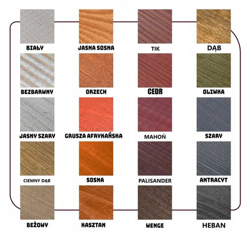 IMPREGNAT farba do drewna 5l Z WOSKAMI, 20 KOLORÓW M&M hydrofobowy na Arena.pl