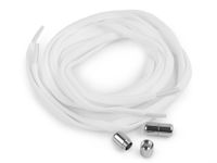 Sznurówki elastyczne z blokadą, białe, 100 cm