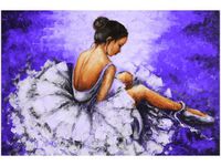 OBRAZ BALETNICA GRANATOWYM TLE