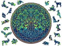 Puzzle Drewniane Premium 3D dla dorosłych Mandala Drzewo Życia XXL Adawoo