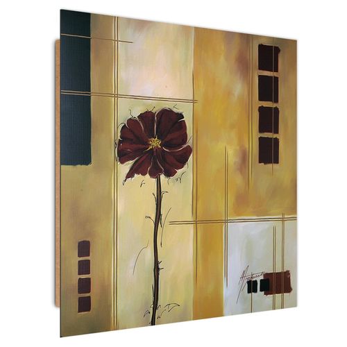 Deco Panel, Bordowy kwiat 1 30x30 na Arena.pl