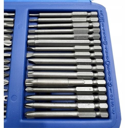 ZESTAW BITÓW DŁUGICH UDAROWYCH DO WKRĘTARKI BITY 75mm + UCHWYT 50EL na Arena.pl