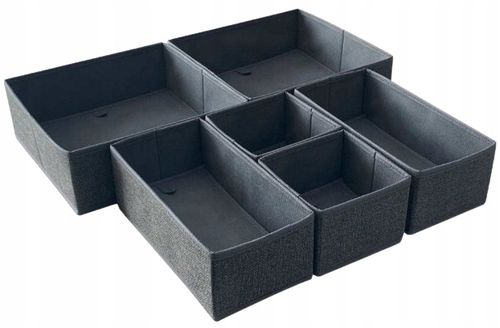 Komplet organizerów 6 sztuk idealne do szuflady szafy garderoby PIĘKNY na Arena.pl