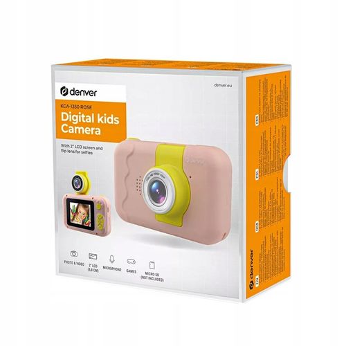 Aparat cyfrowy dla dzieci Denver KCA-1350 z selfie różowy na Arena.pl