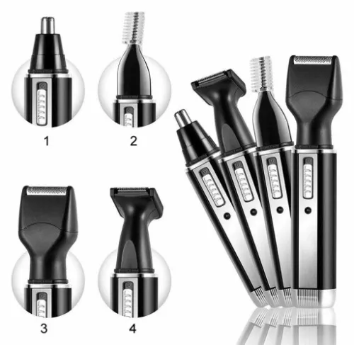 Maszynka trymer 4W1 DO WŁOSÓW BRODY nosa brwi KEMEI 4 nakładki na Arena.pl