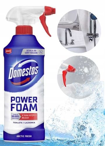 domestos power foam piana do mycia toalety i łazienki arctic fresh 435ml na Arena.pl