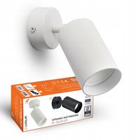 Lampa Ścienna Kinkiet Tuba Metal SPOT LED GU10 Biała 25W Ruchoma