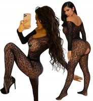 Sexy bielizna erotyczna komplet bodystocking OTWARTY KROK body otwarte