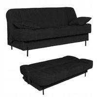 Kanapa sofa Sara rozkładana wersalka do spania Rene  czarna