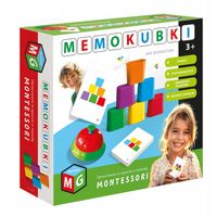 Gra edukacyjna Montessori MEMOKUBKI 3+ dla 3 latka zestaw 2 gier kubki 2w1
