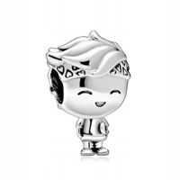 Zawieszka SREBRO 925 Charms Chcłopiec z deskorolką