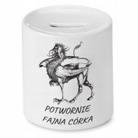 Skarbonka Dla Córki Potwornie Fajna Córka Prezent Z Nadrukiem Ze Zdjęciem