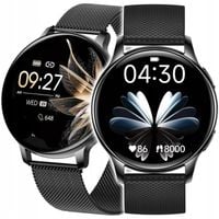 SMARTWATCH ZEGAREK DAMSKI MENU PL 300mAh AMOLED 2 PASKI BT 5.2 ROZMOWY SMS