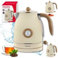 czajnik elektryczny 1,7l z termometrem klausberg kb-9006 retro