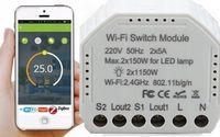PRZEŁĄCZNIK DOPUSZKOWY 2 KANAŁY OBWODY WIFI TUYA