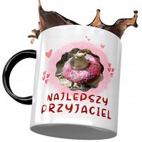 Kubek Czarny Kapibara Na Urodziny Imieniny Prezent Z Nadrukiem Ze Zdjęciem