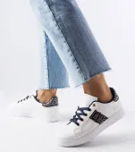 Białe sneakersy ze zdobioną cholewką Sauriol 39