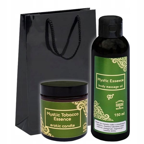 Zestaw upominkowy na prezent aromatyczna świeca nawilżający olejek do ciała zdjęcie 1