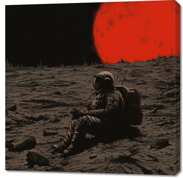 Obraz 90x90cm Samotność w Kosmosie zdjęcie 1