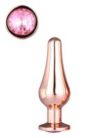 korek analny gleaming love rose gold pleasure plug s dreamtoys