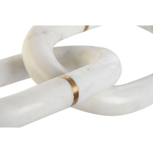 Figurka Dekoracyjna Home ESPRIT Biały Złoty Łańcuszek 13 x 13 x 28 cm na Arena.pl