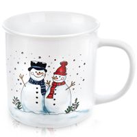 Kubek Ceramiczny do Kawy Herbaty Ziół Napojów Zimowy Świąteczny Duży 470 ml