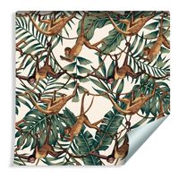 Tapeta Małpki Wśród Liści Tropikalnych Zwierzęta Rośliny