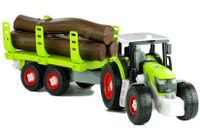 ND24_3385 Rozkręcany Traktor z Przyczepą z Drewnem 43 cm