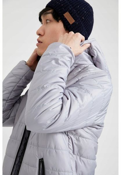 DEFACTO SZARA KURTKA MĘSKA PIKOWANA S 1BDC zdjęcie 7