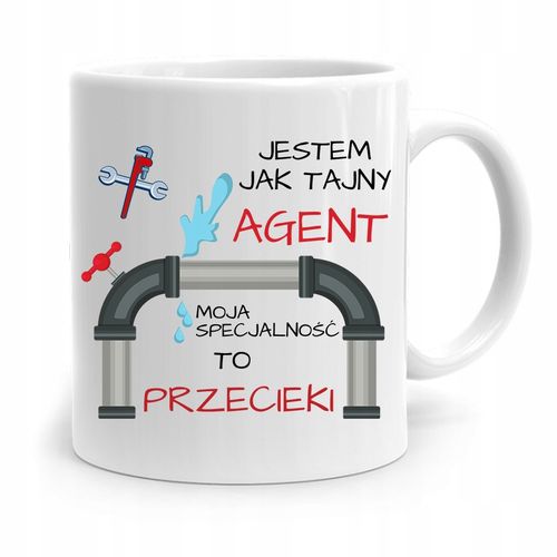 Kubek Prezent Dla Hydraulika Tajny Agent Z Nadrukiem Ze Zdjęciem na Arena.pl