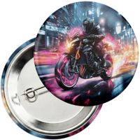 Przypinka z agrafką 59mm - MOTOR MOTOCYKL