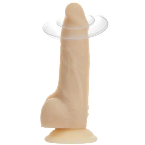 naked addiction rotating & vibrating 18cm vanilla - silikonowy model na Arena.pl