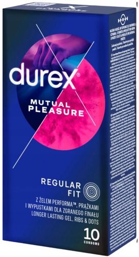 DUREX prezerwatywy MUTUAL PLEASURE Przedłużające Stosunek Stymulujące 10szt na Arena.pl