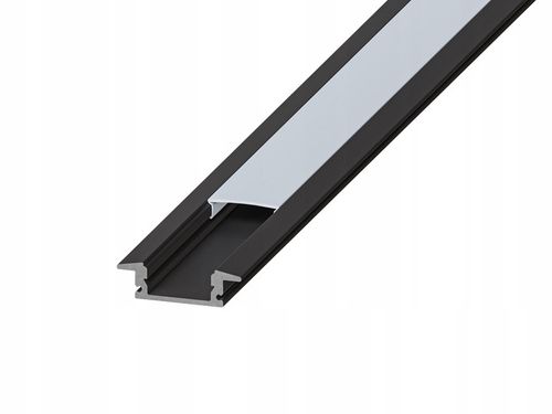 PROFIL aluminiowy do taśma LED czarny wpuszczany klosz 2M zestaw na Arena.pl