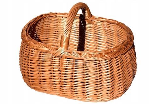 Duży wiklinowy KOSZ na grzyby zakupy KOSZYK piknik na Arena.pl
