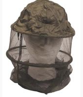 Moskitiera na głowę, przeciwdeszczowa, oliv