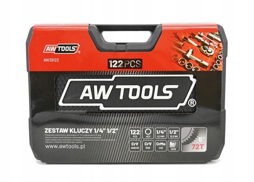 AWTOOLS ZESTAW KLUCZY 122el 1/2" / 1/4" na Arena.pl