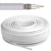 KABEL ANTENOWY SAT TV PRZEWÓD KONCENTRYCZNY DO ANTENY LTE FULL HD 4K 50 m