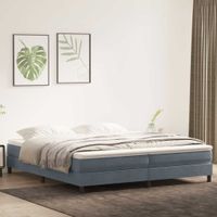 Łóżko Box Spring bez materaca Ciemnoszary 200x210 cm Aksamit